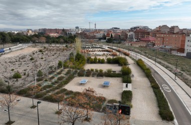 Vista aérea del solar del Residencial Neo City