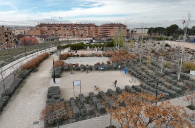 Vista aérea del solar del Residencial Neo City