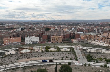 Vista aérea del solar del Residencial Neo City